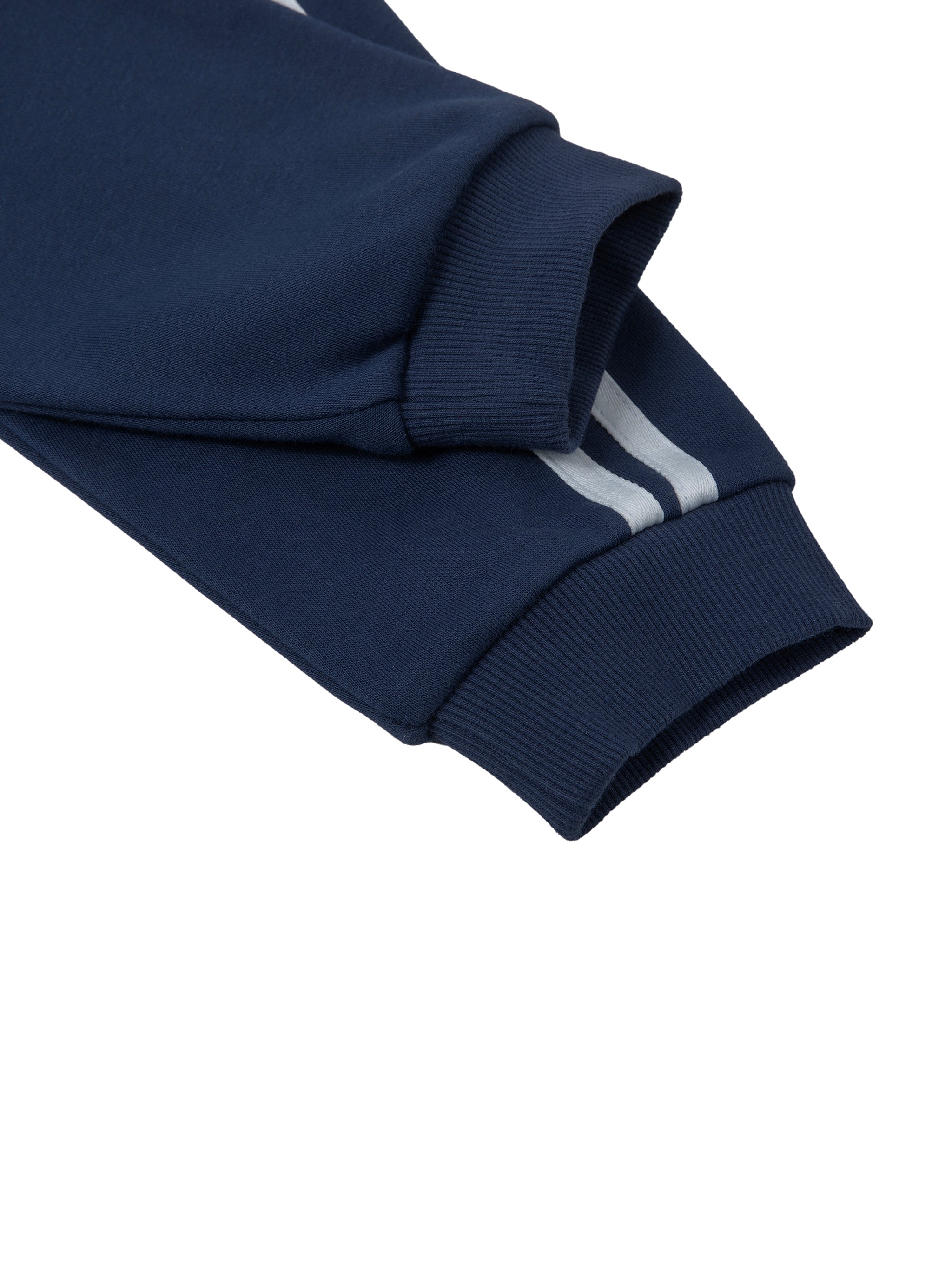 EveCodex Logos Contrast Side Stripe Cropped Hoodie